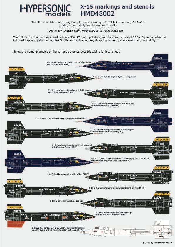 SOLD OUT: X-15 Stencils and Noseart